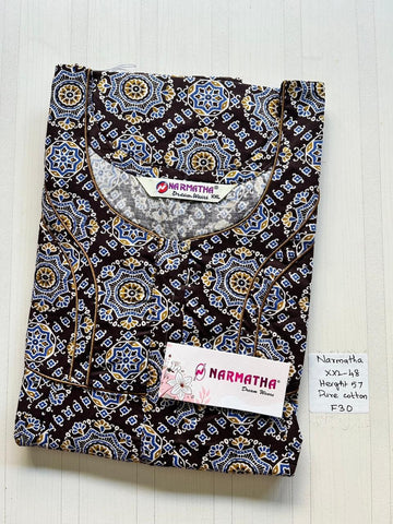 CNS042 Narmatha Pleats Zip Nighty