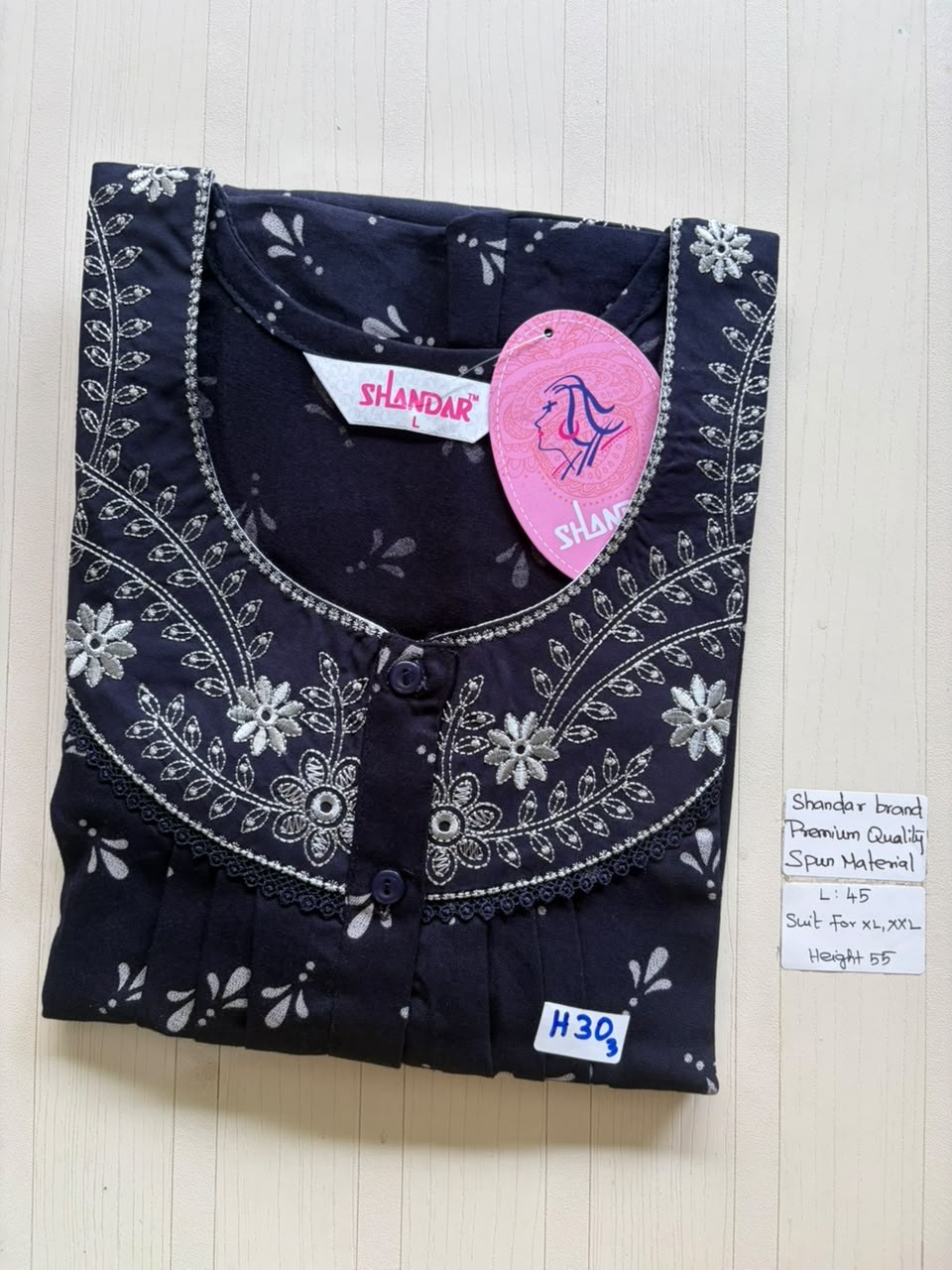 BS420 Shandar Spun nighty