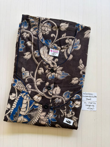 AASBP 222 Peacock Pleats Kalamkari Nighty BP CPS
