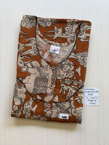 AASBP 216 Peacock Pleats Kalamkari Nighty BP CPS