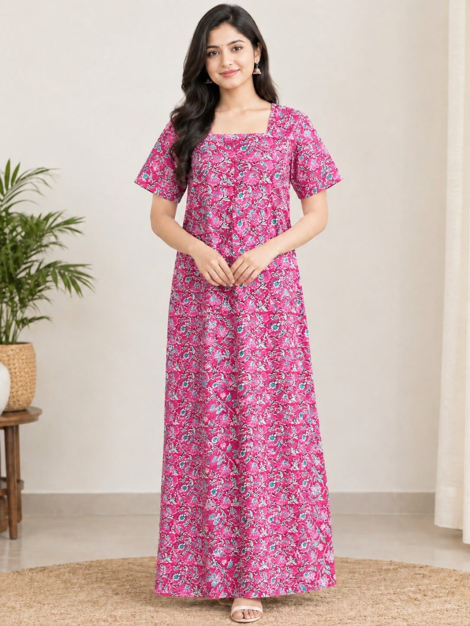 AASZ 327 Height Peacock Zip Nighty BP CPS