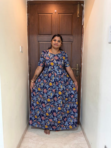 MFS 474 Height Peacock maxi frock YY1