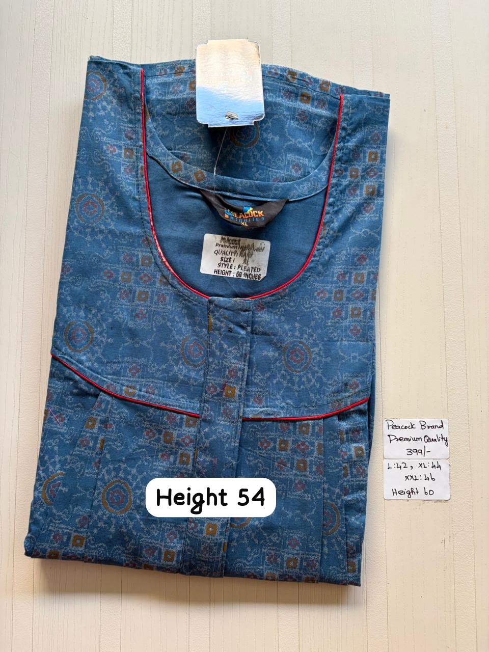 AAS5251 Peacock pleats Zip premium quality BP DD CPS DPS Height 54