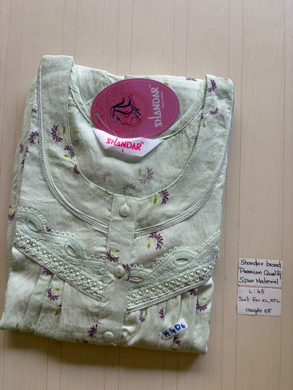 BS393 Shandar Spun nighty