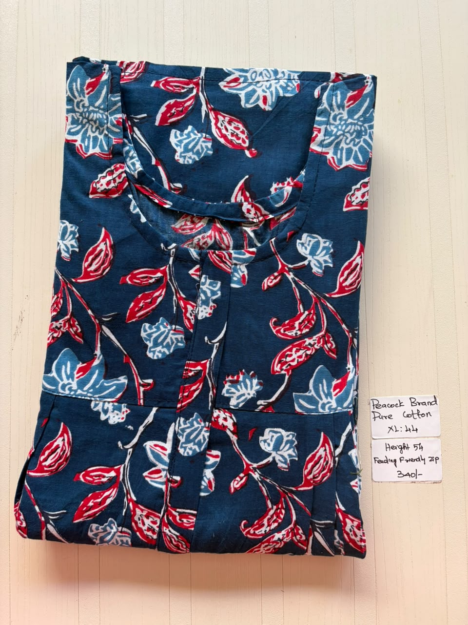 AASBP 482 Peacock Pleats Zip Nighty BP BPS CPS DPS
