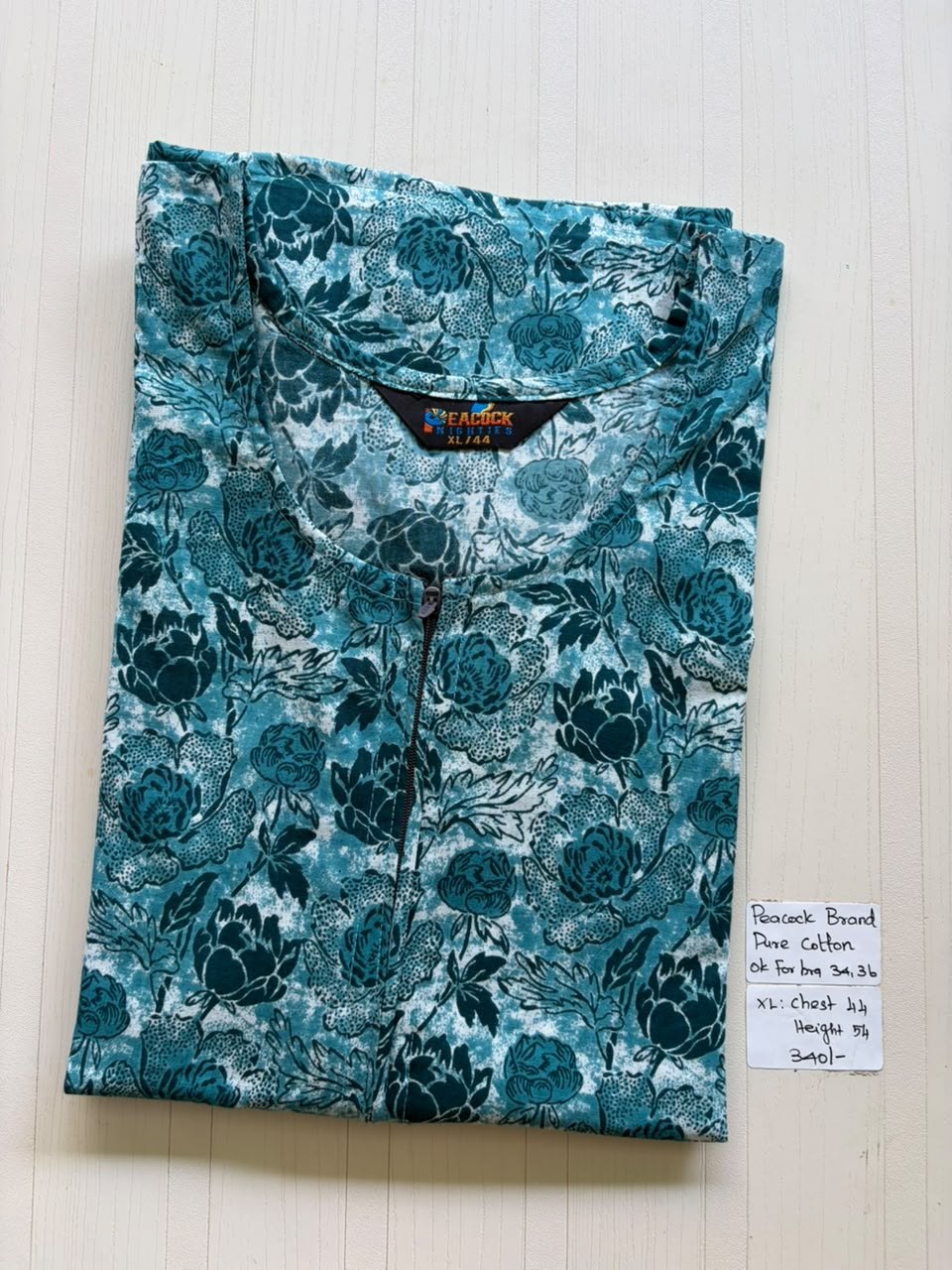 AASZ 091 Peacock Zip Nighty CPS