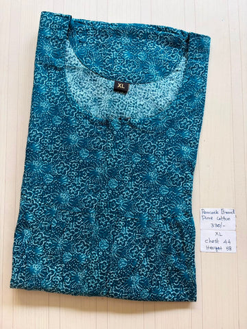 AASHP 060 Height Peacock Pleats Zip Nighty HP BP