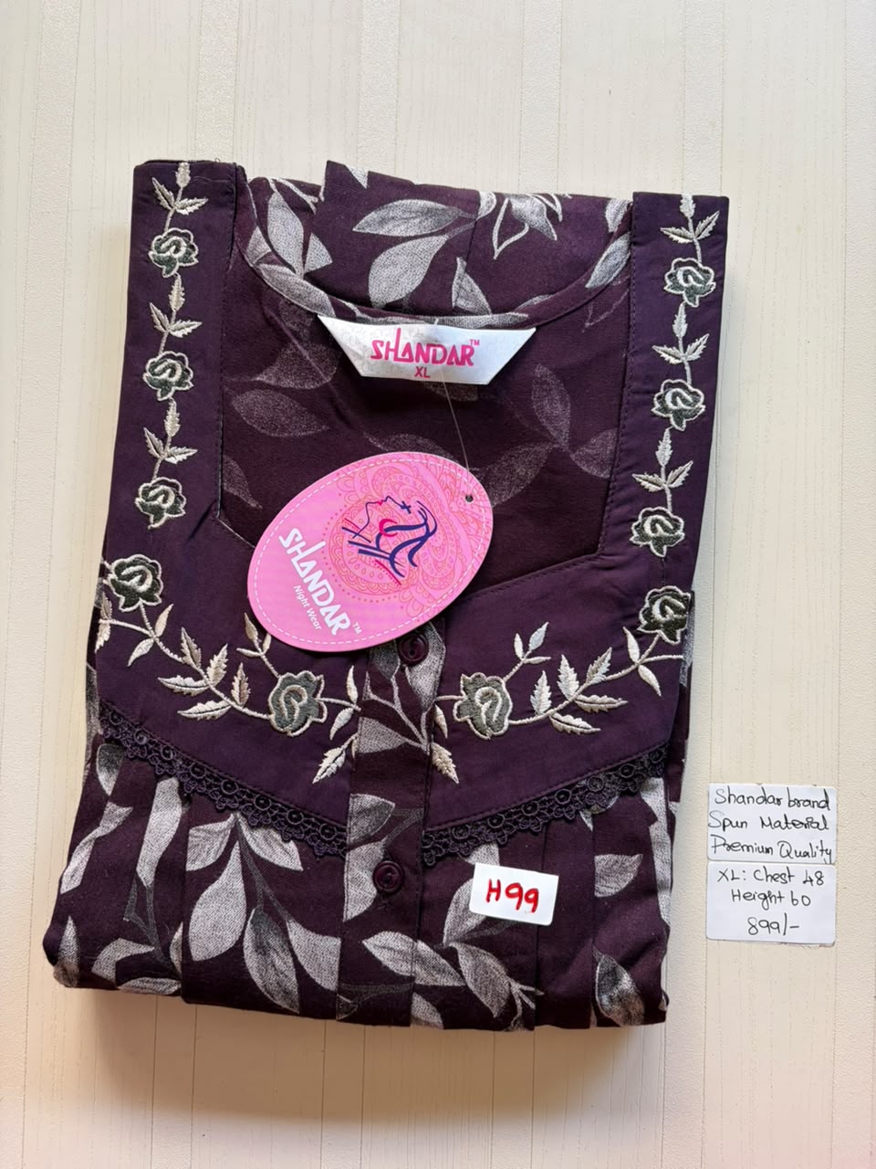 CSS 418 Height Shandar Spun nighty