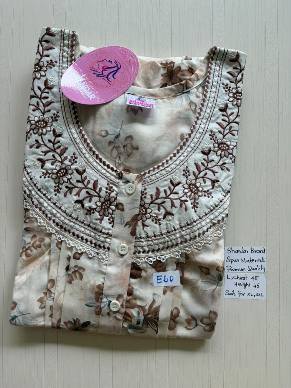 BS526 Shandar Spun nighty