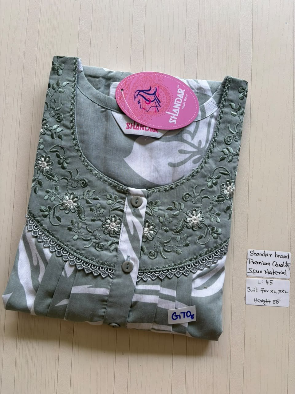 BS215 Shandar Spun nighty