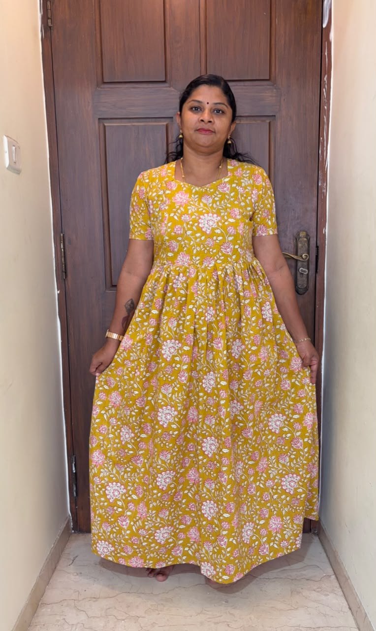 MFS190 Peacock Feeding maxi frock Jyoti FD FM1