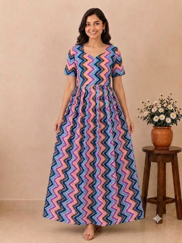 MFS 465 Height Peacock maxi frock YY1