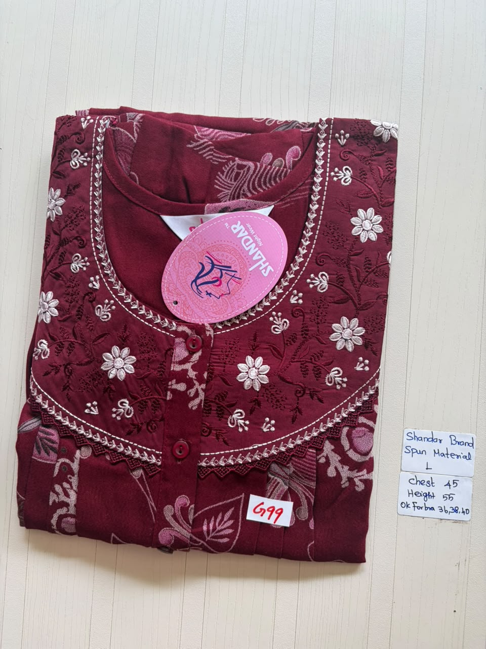 BSS 226 Shandar Spun nighty