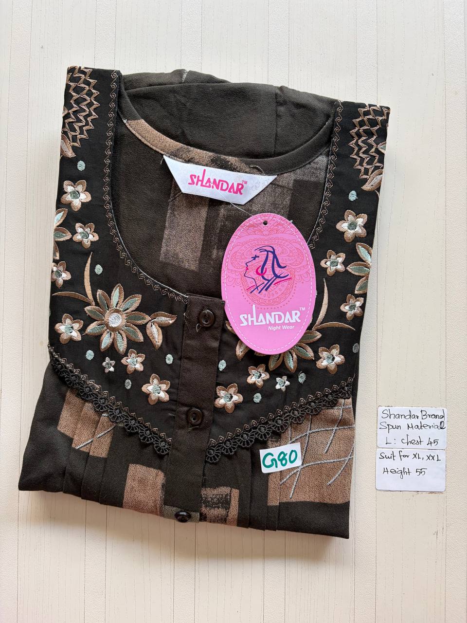 bss 455 Shandar Spun nighty