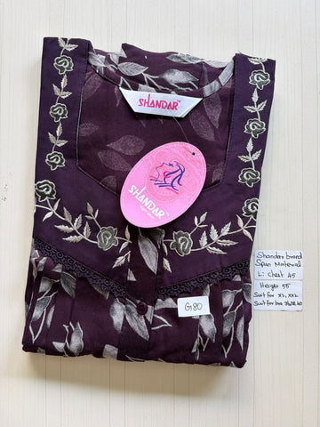 BSS 118 Shandar Spun nighty