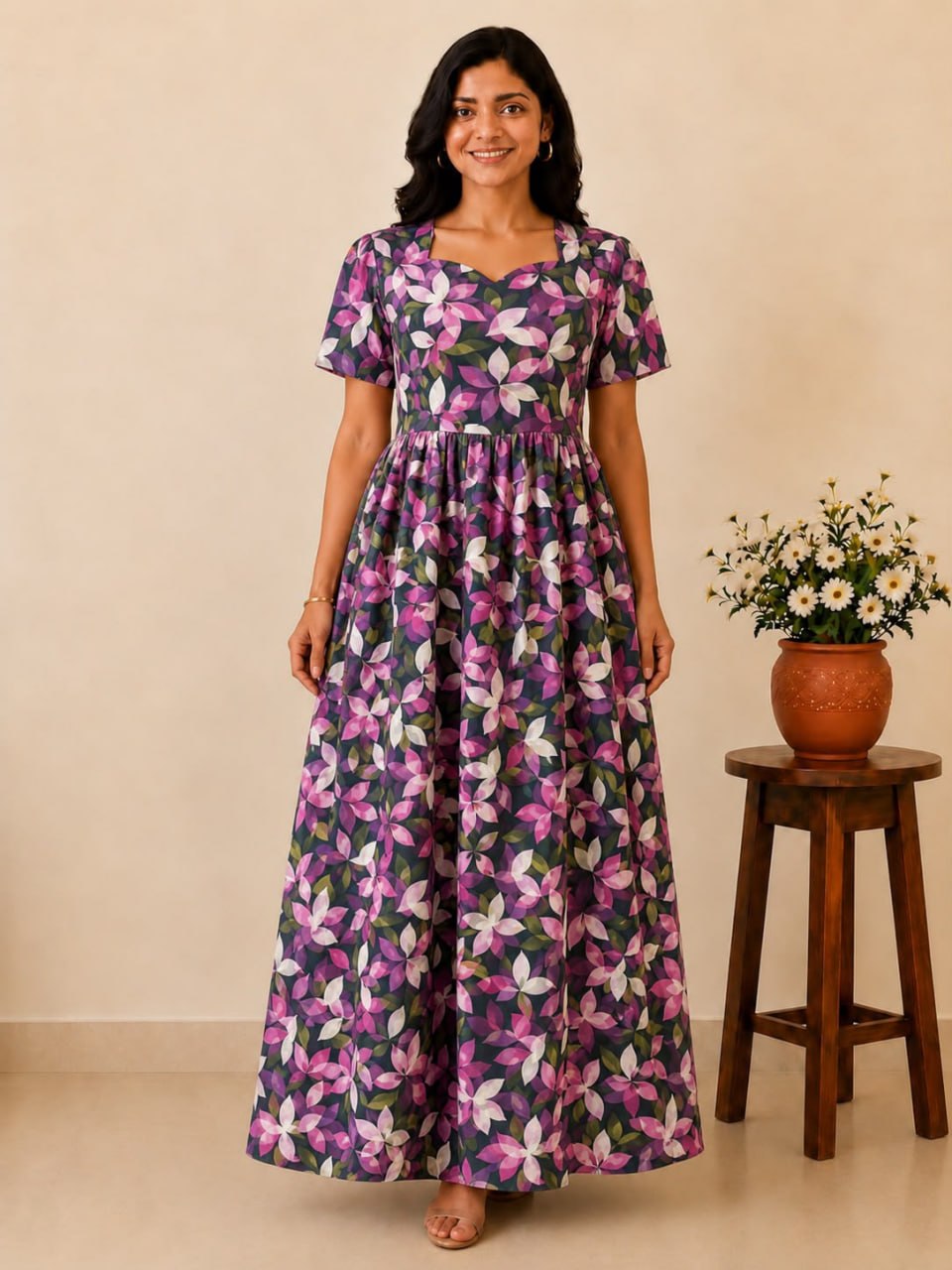 MFS 335 Peacock Maxi Frock YY1