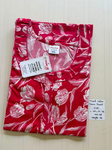 MCS 043 Ponni's Mixed Cotton Zip Nighty