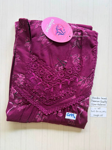 BS326 Shandar Spun nighty