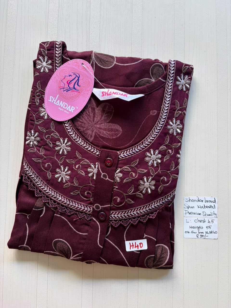 BSS 025 Shandar Spun nighty