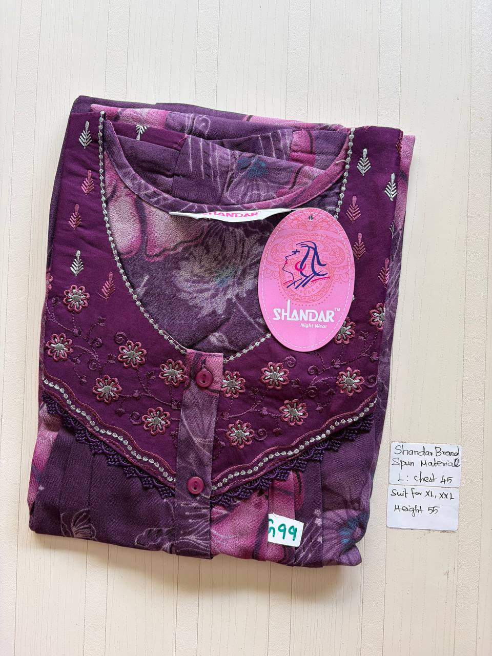 bss 425 Shandar Spun nighty