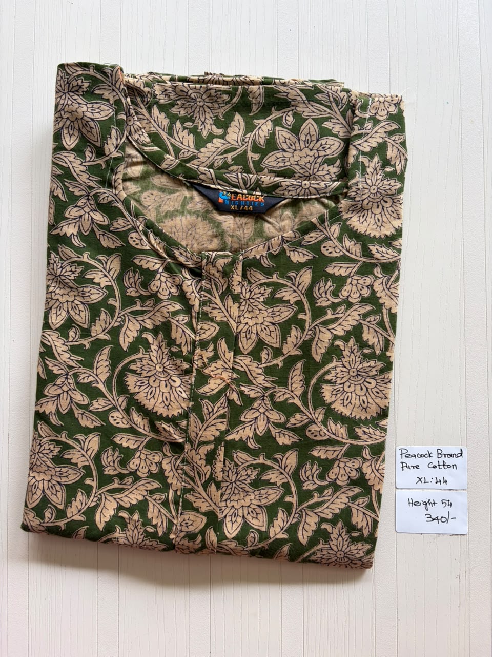 AASZ 258 Height Peacock Zip Nighty BP CPS
