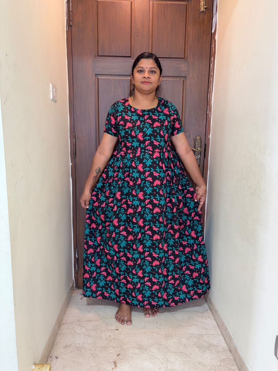 MFS 381 Peacock Maxi Frock YY1