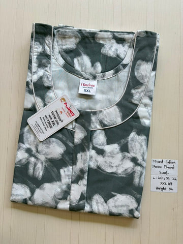 MCS 007 Ponni's Mixed Cotton Zip Nighty