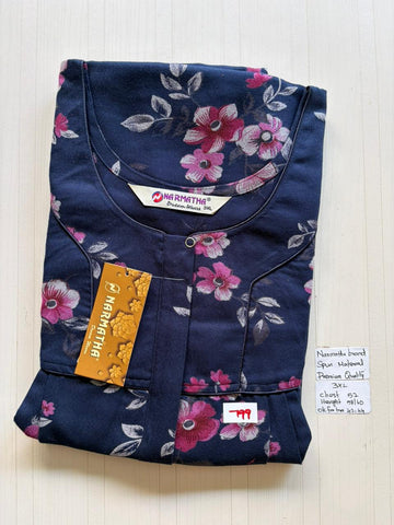 DNS 013 Height Narmatha Pleats Zip Nighty