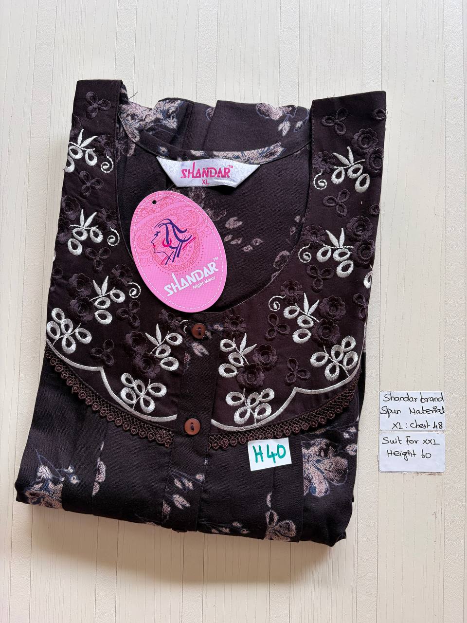 css 605 Shandar Spun nighty