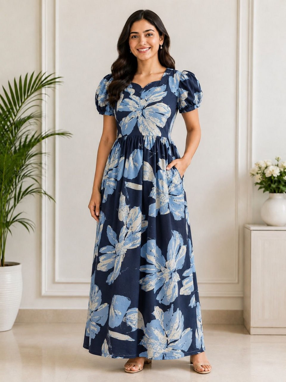 MFS 449 Height Peacock maxi frock YY1 YY2