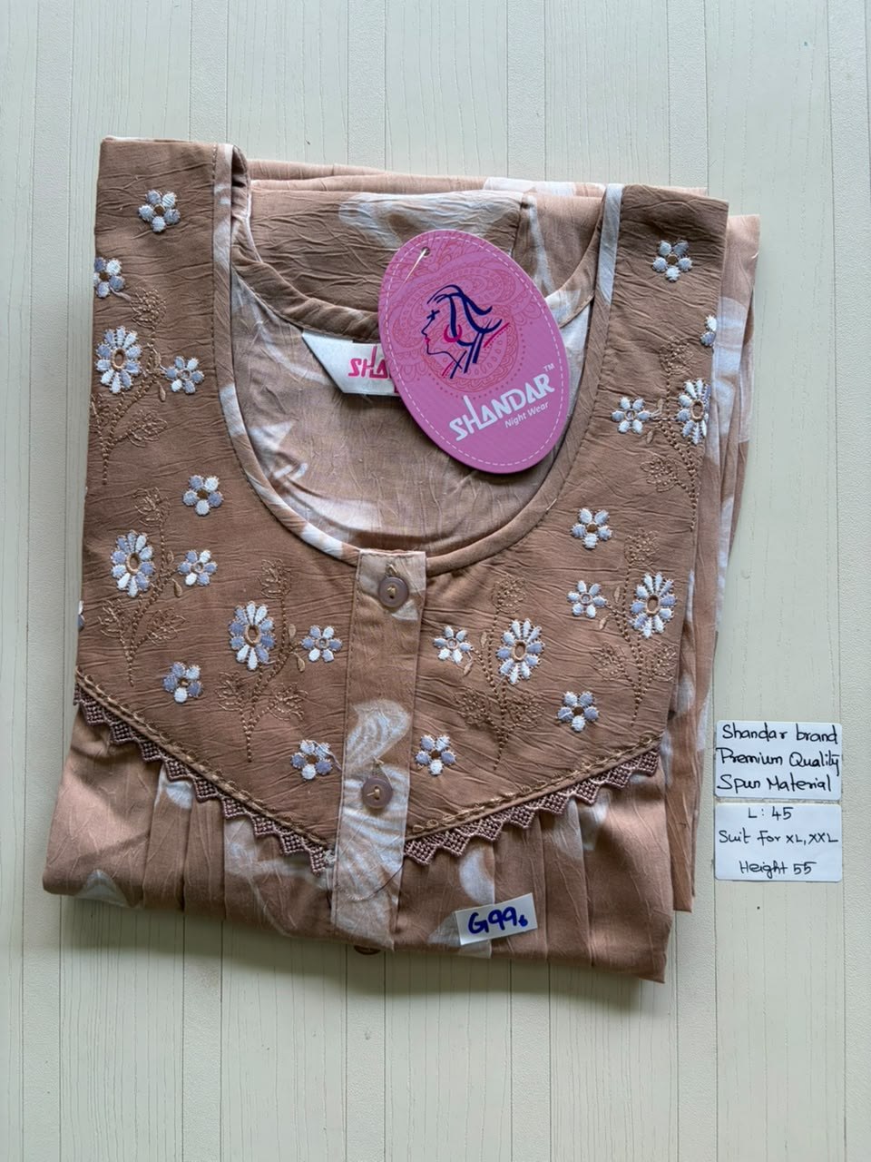 BS293 Shandar Spun nighty