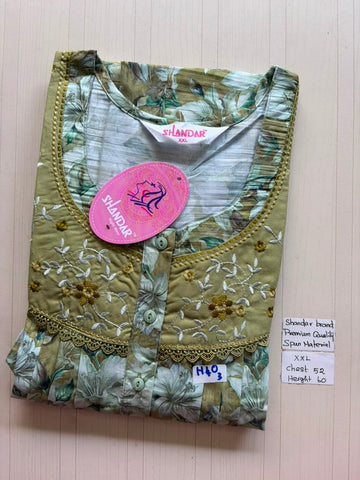 DSS155 Height Shandar Spun Nighty