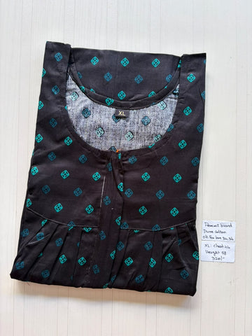 AASHP 193 Height Peacock Pleats Zip Nighty BP HP CPS