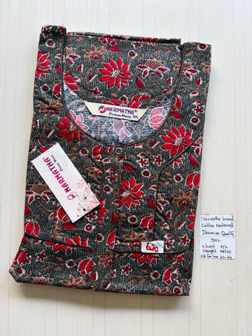 DNS 049 Height Narmatha Pleats Zip Nighty