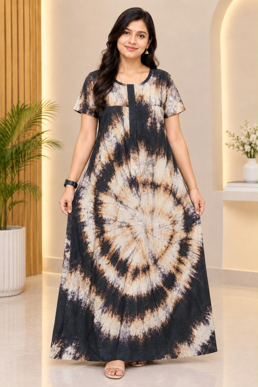 AASBP 166 Peacock Pleats Zip Nighty BP CPS