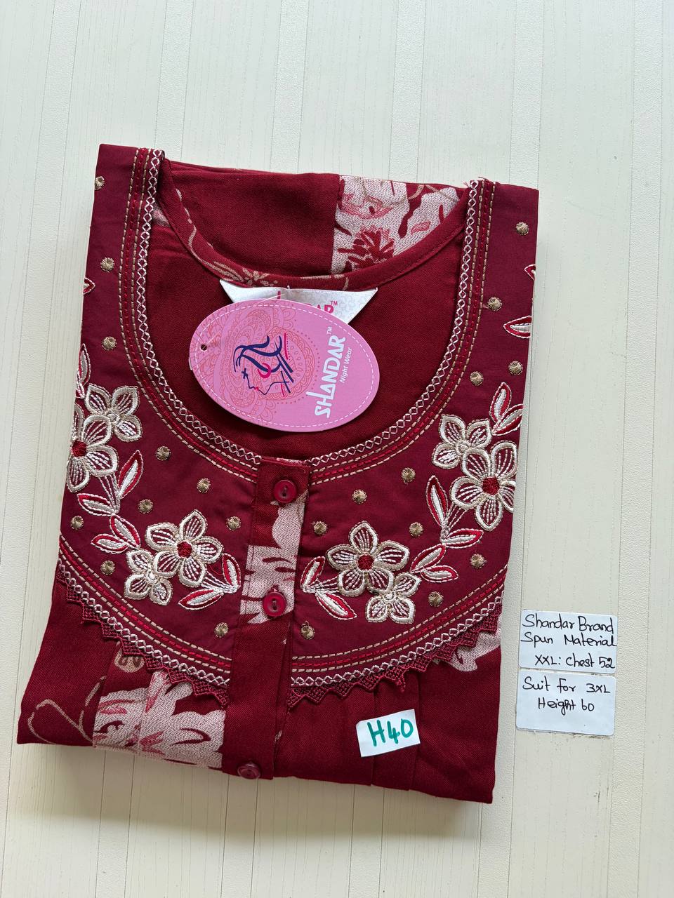 Dss 349 Shandar Spun nighty