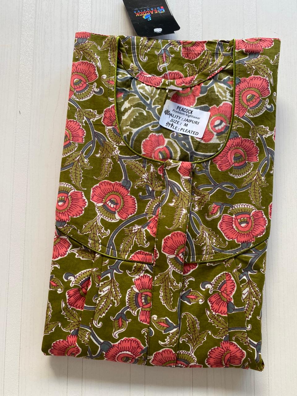AASBP 152 Peacock Pleats Zip Nighty BP APS BPS CPS DPS