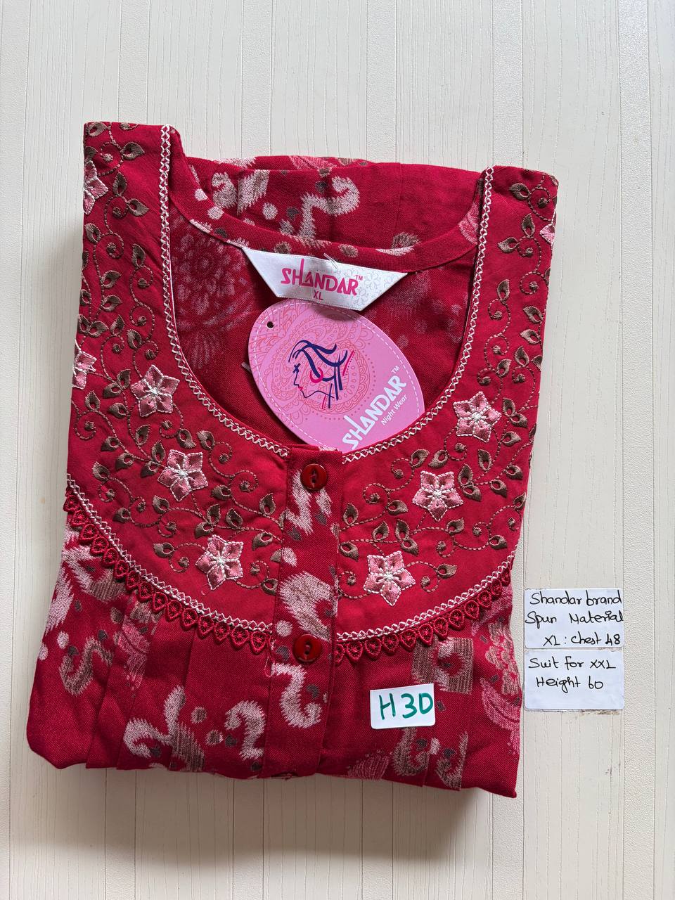 css 633 Shandar Spun nighty