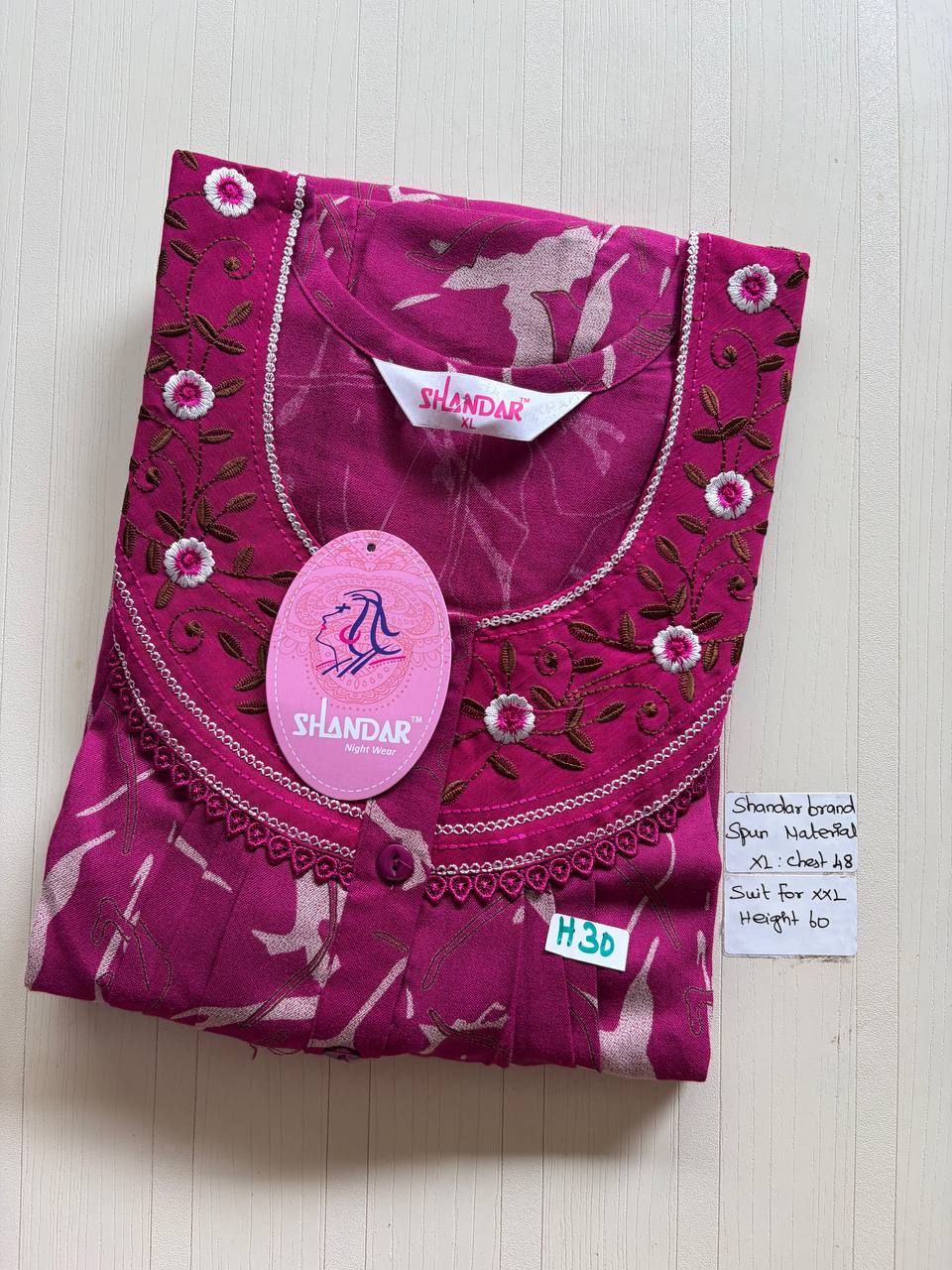 css 635 Shandar Spun nighty