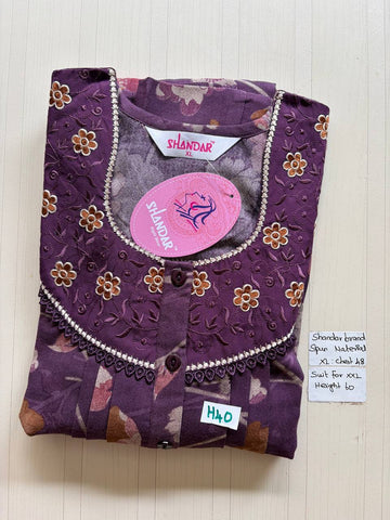 css 618 Shandar Spun nighty