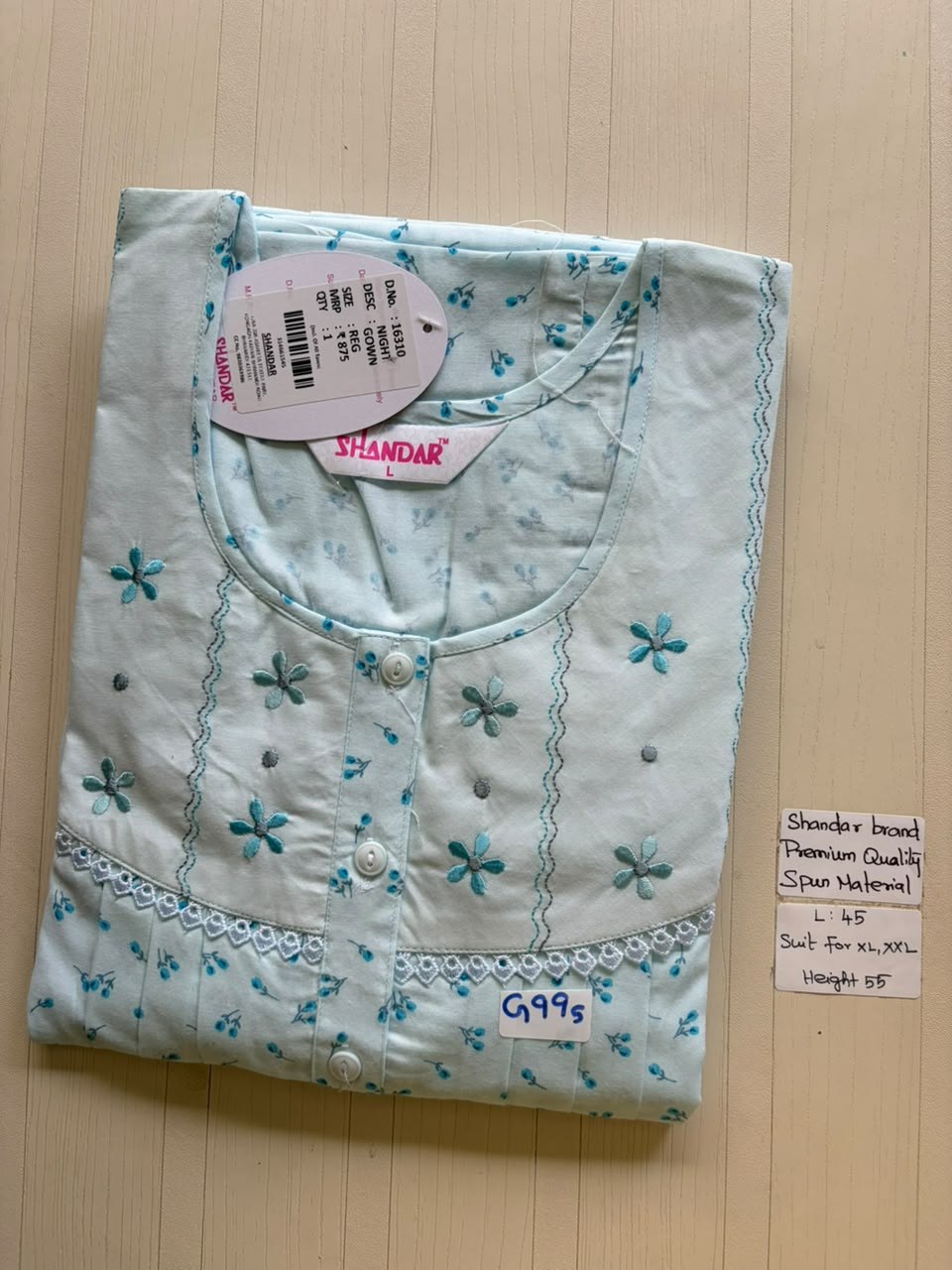 BS333 Shandar Spun nighty