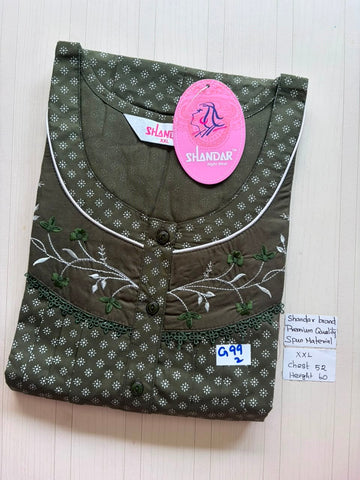DSS218 Height Shandar Spun Nighty
