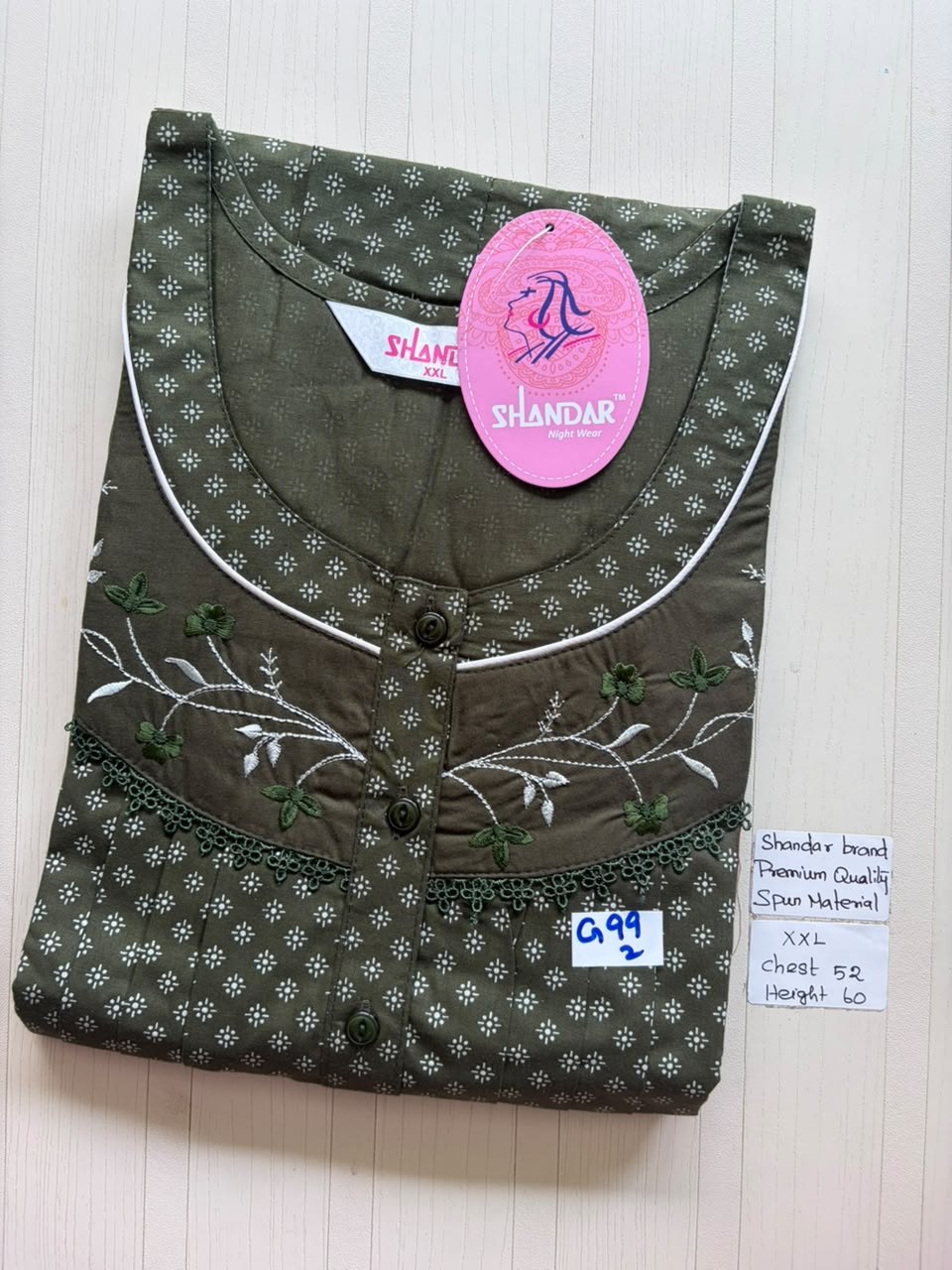 DSS218 Height Shandar Spun Nighty