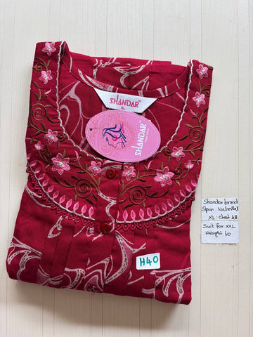 css 607 Shandar Spun nighty