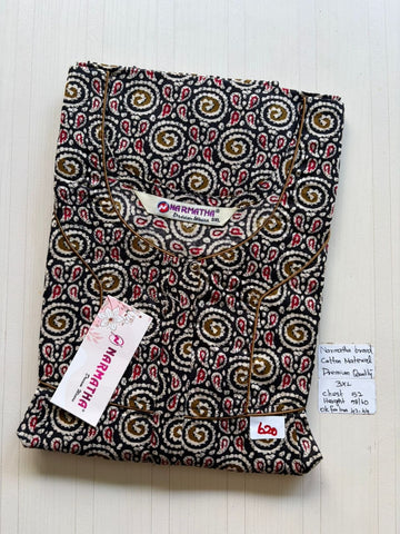 DNS 050 Height Narmatha Pleats Zip Nighty