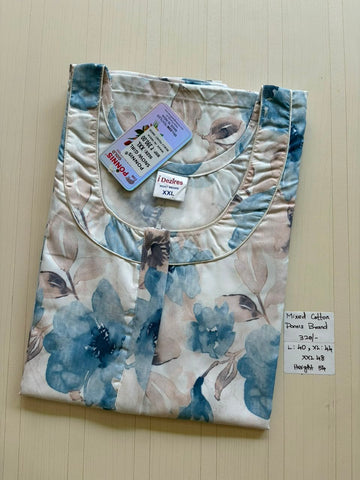 MCS 019 Ponni's Mixed Cotton Zip Nighty