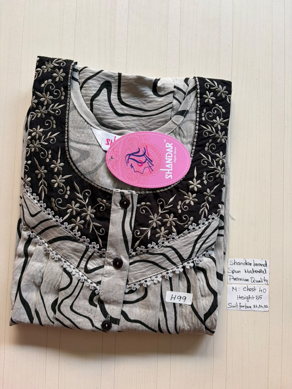 ASS 389 Shandar Spun nighty