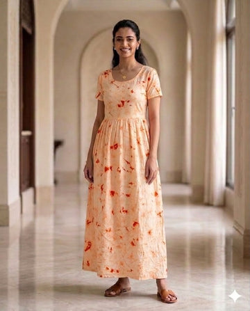MFS 238 Peacock maxi frock YY1