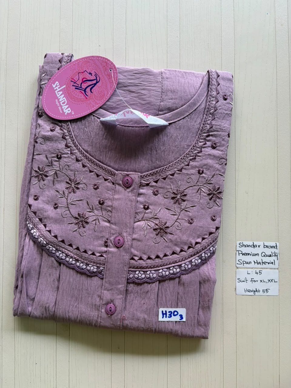 BS417 Shandar Spun nighty