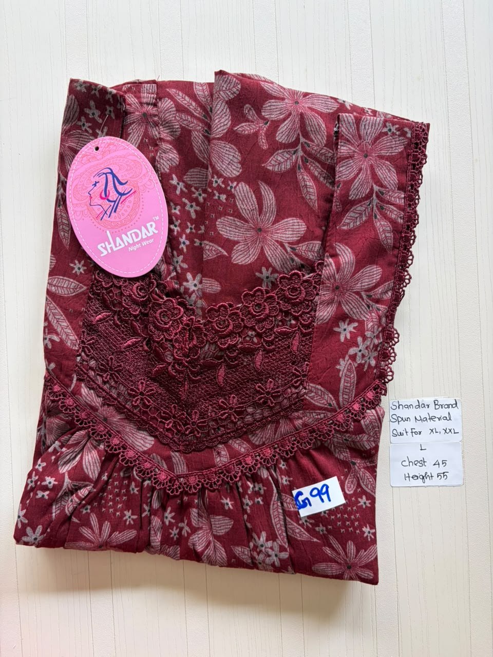 BSS 624 Shandar Spun nighty